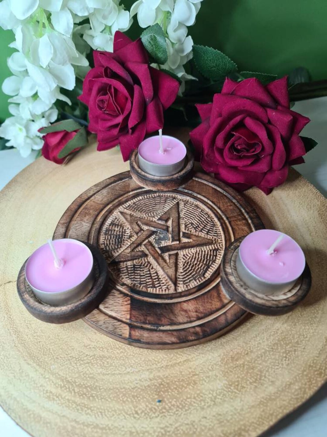 Pentagram Tealight Candle Holder Home Decor Witches Etsy UK