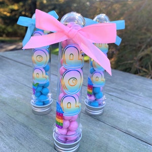 POP IT Birthday Gumball Tube/Pop It Party/Pop It Party Supplies/Pop It Goody Bag/Pop It Party Favor/Pop It Treat Bag/PopItBirthdayDecoration