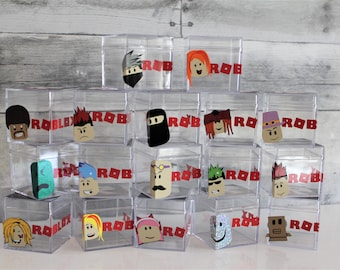 Gamer Boy Character Party Favor Candy Container 2"x2" (Set of 5)
