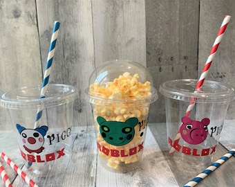 Piggy Roblox Party Cups: 12oz Disposable Plastic Cups