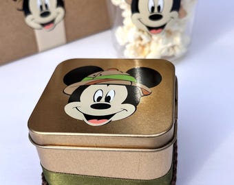 Safari Mouse Candy Favor Tin with Lid