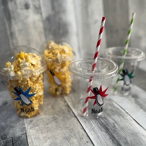 Bowling League Party Cups/Bowling Favors/Bowling Party Supplies/Bowling Popcorn Cup/Bowling Birthday Party Cup/Bowling
