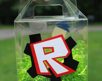 Handmade Roblox Party Favor Box: Gamer Birthday Goody Bag