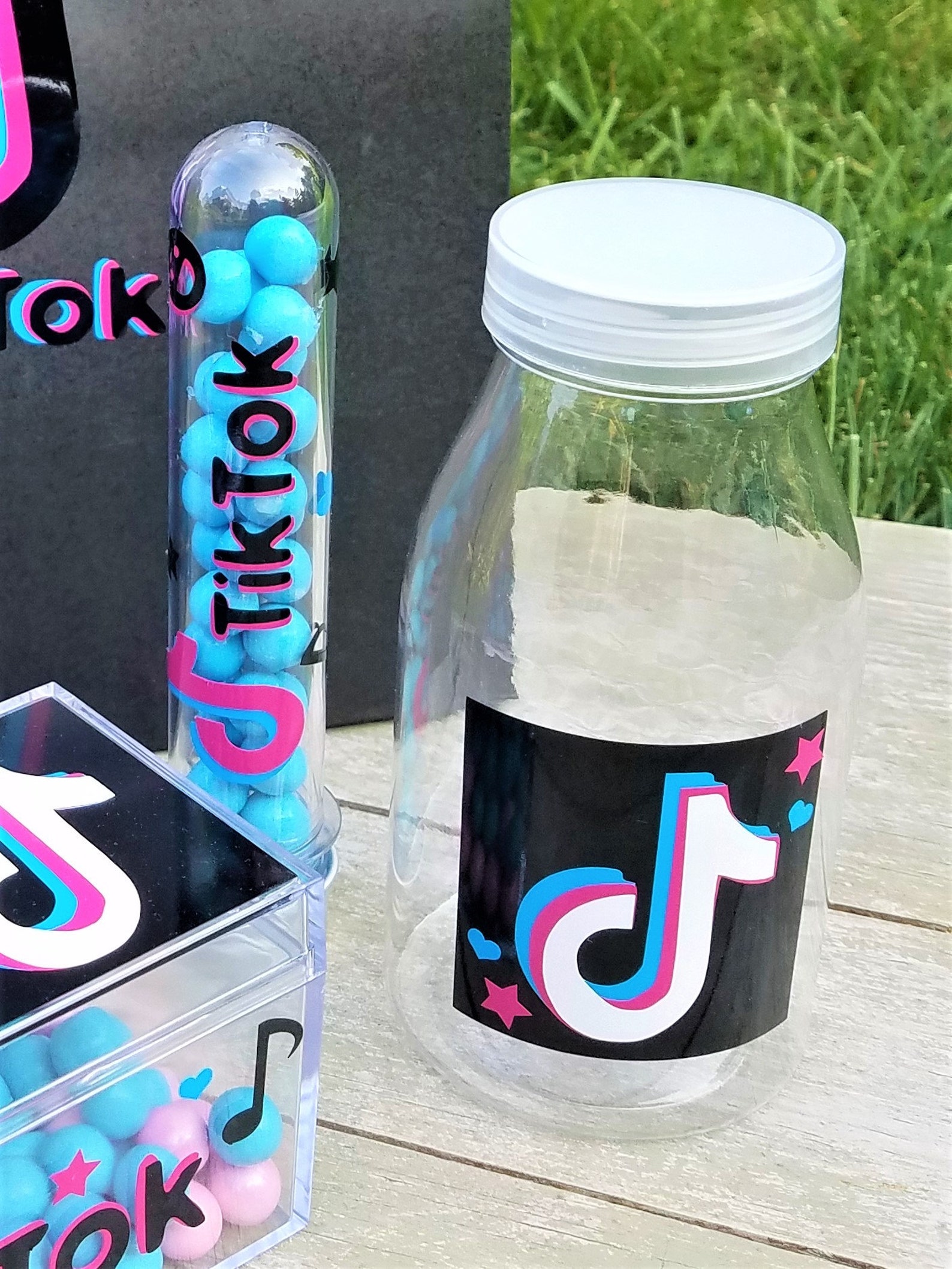 Tiktok Water Bottle/tiktok Birthday Party/tiktok Birthday Etsy