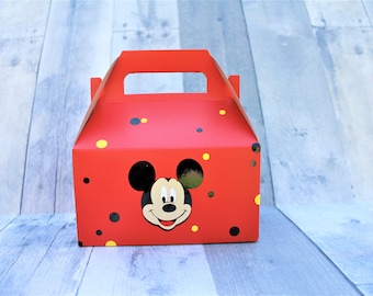 Mickey and Minnie Mouse Paper Gable Box: Birthday Party Favor
