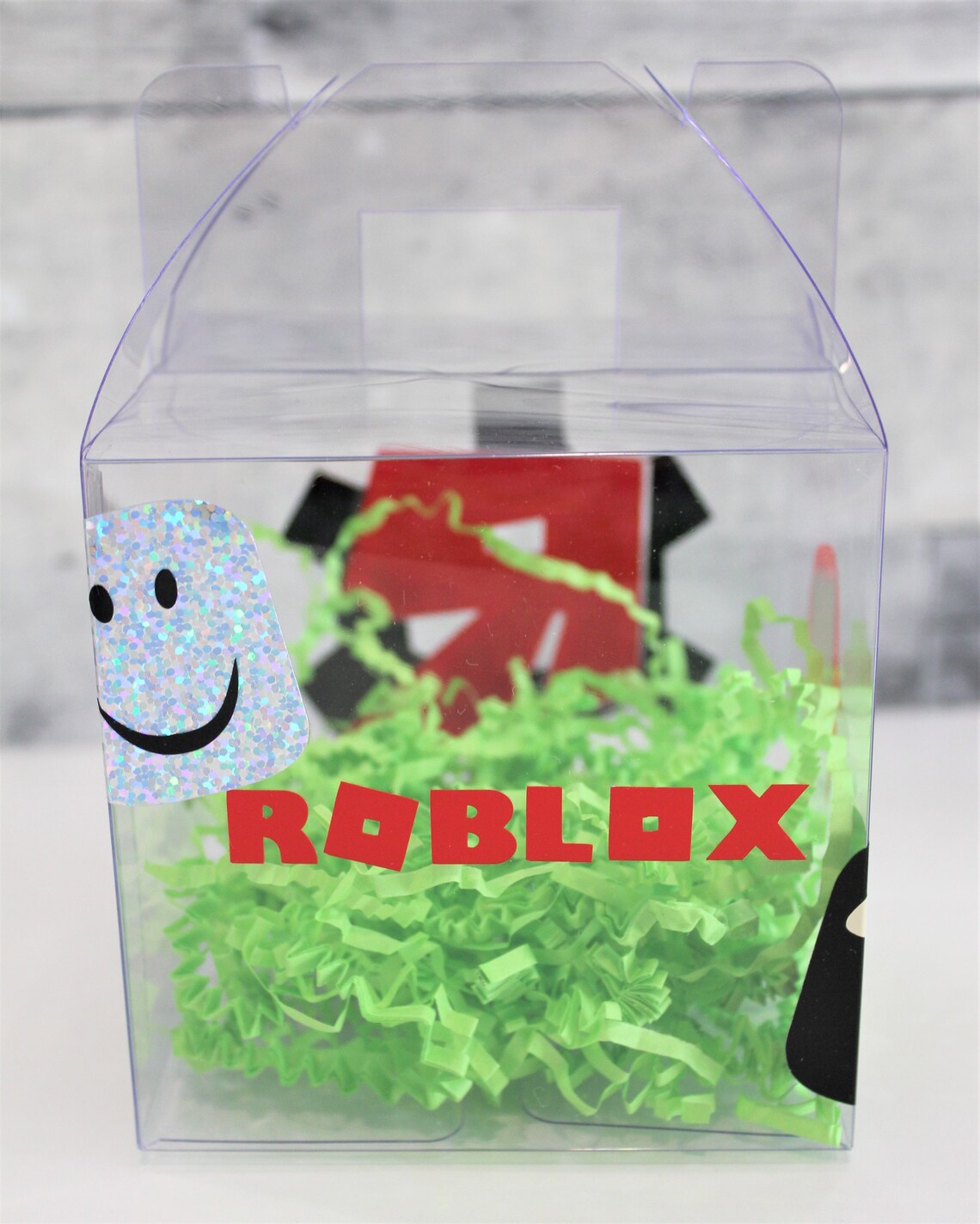 Roblox Clear Party Favor Gable Box / Roblox Party Favor/roblox Etsy