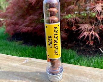 Construction Birthday Gumball Tube: Party Favor Goody Bag