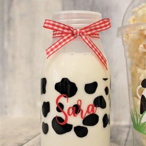 Cow Print Milk Bottle: Barnyard Birthday Party Decoration