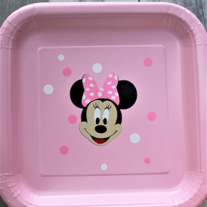 7 Minnie Mouse Paper Plate/Minnie Mouse Party Favor/Minni Mouse Birthday/Minnie Party Decoration/Minnie Mouse Party Supplies/Minnie Mouse