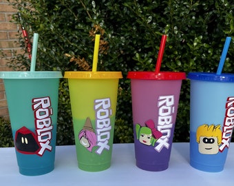 24oz Changing Color Tumbler with Top and Straw