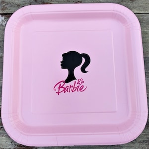 7 CT Barbie Paper Plate/ Barbie Birthday Party/Barbie Glamour/Barbie Decoration/Barbie Party Supplies/Barbie Goody Bags/Barbie Tableware