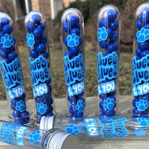 Blue&#39;s Gumball Tube/Blue&#39;s  Candy Favor/Blue&#39;s  and You Birthday Party/Blue&#39;s Theme Party Supplies/Blue&#39;s Clues