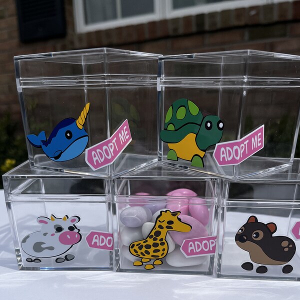 Adopt Animal Candy Container/Adopt Me Birthday Party Supplies/Adopt Me Gamer Birthday Party/Adopt Me Animals Goody Bags/Adopt Me Treat Bag