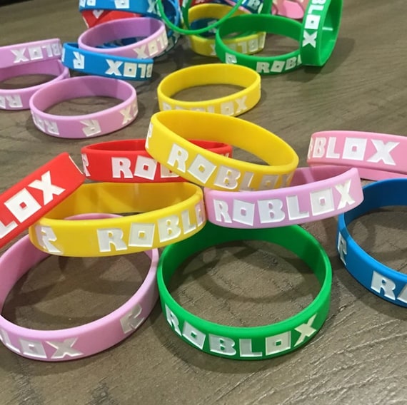 Roblox Birthday Party Bracelets Set of 10 Etsy