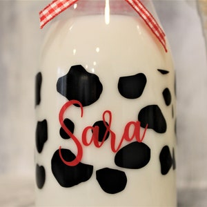 Cow Print Water Bottle / Cow Milk Bottle / Cow Birthday Decoration / image 6