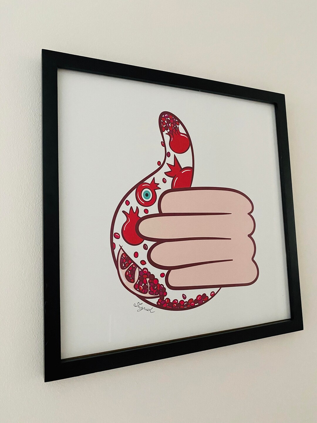 Framed Art Digital Prints Thumbs up Art Sign Language Etsy UK