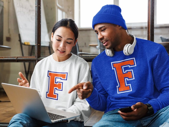 Orange and blue sweatshirt deals