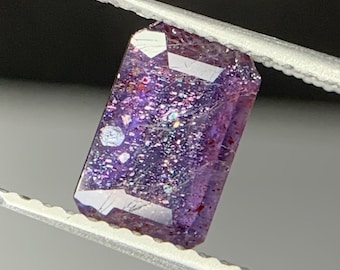 Bloodshot Iolite Sunstone Gemstone, Octagon Faceted (8.00x5.00 MM, 0.85 Carat)