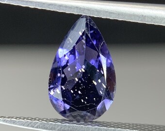 Natural Iolite Sunstone 8x5 Pear Shape   0.58 Carat Faceted Gemstone For Jewelry Making