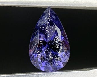 Natural Iolite Sunstone 8x5 Pear Shape 0.67 Carat Faceted Gemstone For Jewelry Making