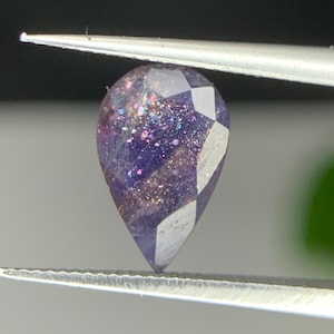 Pear Iolite Sunstone Gemstone, Faceted Multi Flakes, 1.10 Carat