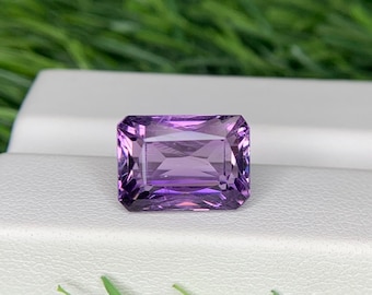 Naturalny ametyst 6,20 karatów, 12x8,5 mm, fasetowany kamień szlachetny w kształcie ośmiokąta
