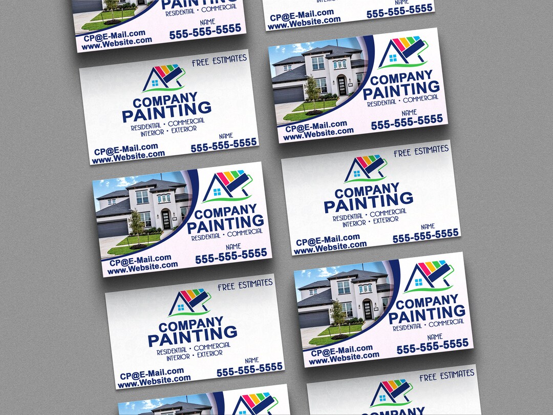 Custom Your Company Name Painting Premium Business Cards Small Business