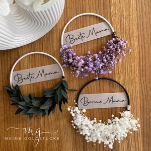 MINI dried flower wreath | Mother&#39;s Day | dried flowers | flower hoop | personalized | gift | birthday | wreath