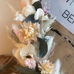 TÜRKRANZ Eukalyptus Strohblume Trockenblumen Flower Hoop personalisiert Geschenk Hochzeit Geburtstag Kranz zdjęcie 3