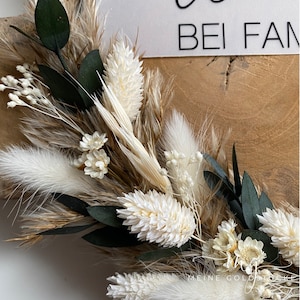 DOOR WREATH Eucalyptus BOHO Dried flowers Flower Hoop personalized Gift Wedding Birthday Wreath image 3