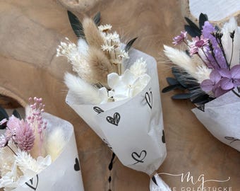 Mini bouquet of dried flowers | Small dried flower bouquet | Pampas | Boho | Gift | Wedding