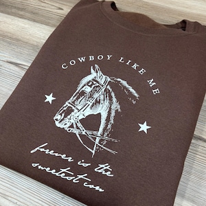 Cowboy Like Me Sweatshirt Hoodie/ Forever is the Sweetest Con Crewneck/ Evermore Merch