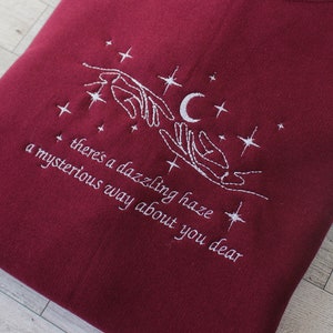 Lover Embroidered Sweatshirt/ “there’s a dazzling haze” Crewneck