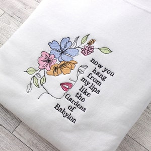 Cowboy Like Me Embroidered Sweatshirt/ Evermore Crewneck/ Gardens of Babylon