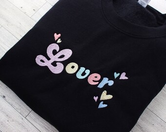 Lover Embroidered Sweatshirt/ Lover Album Pastel Crewneck