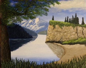 Cliff Jumper's Lake | 8x10 acrylic