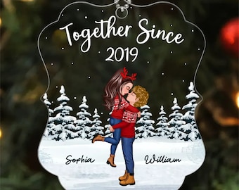Together Since Couple Personalized Acrylic Ornament