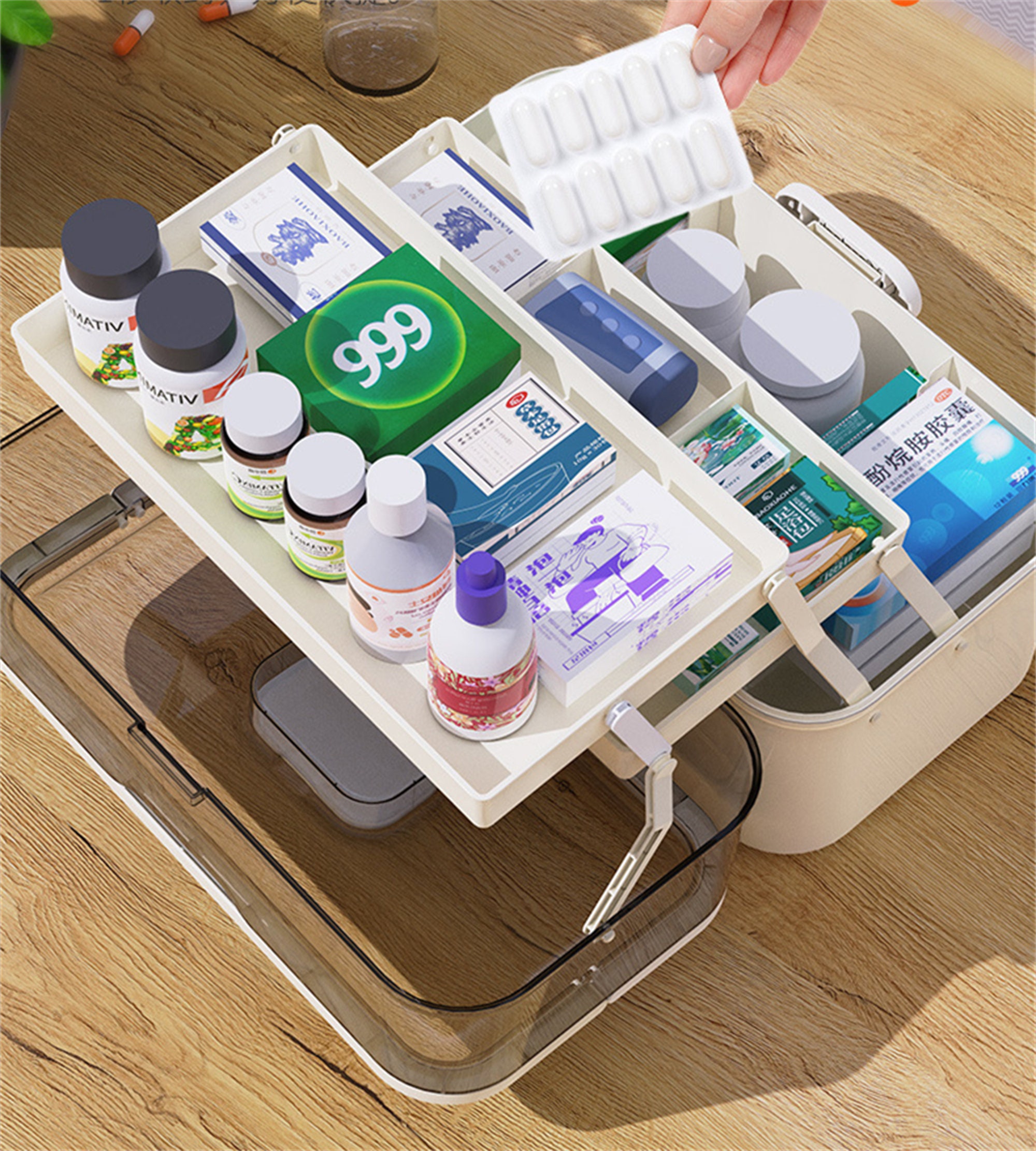 1pc White Large Capacity Medicine Box For Home Medicine Storage Multi Layer  Classification Home Medicine Box - AliExpress