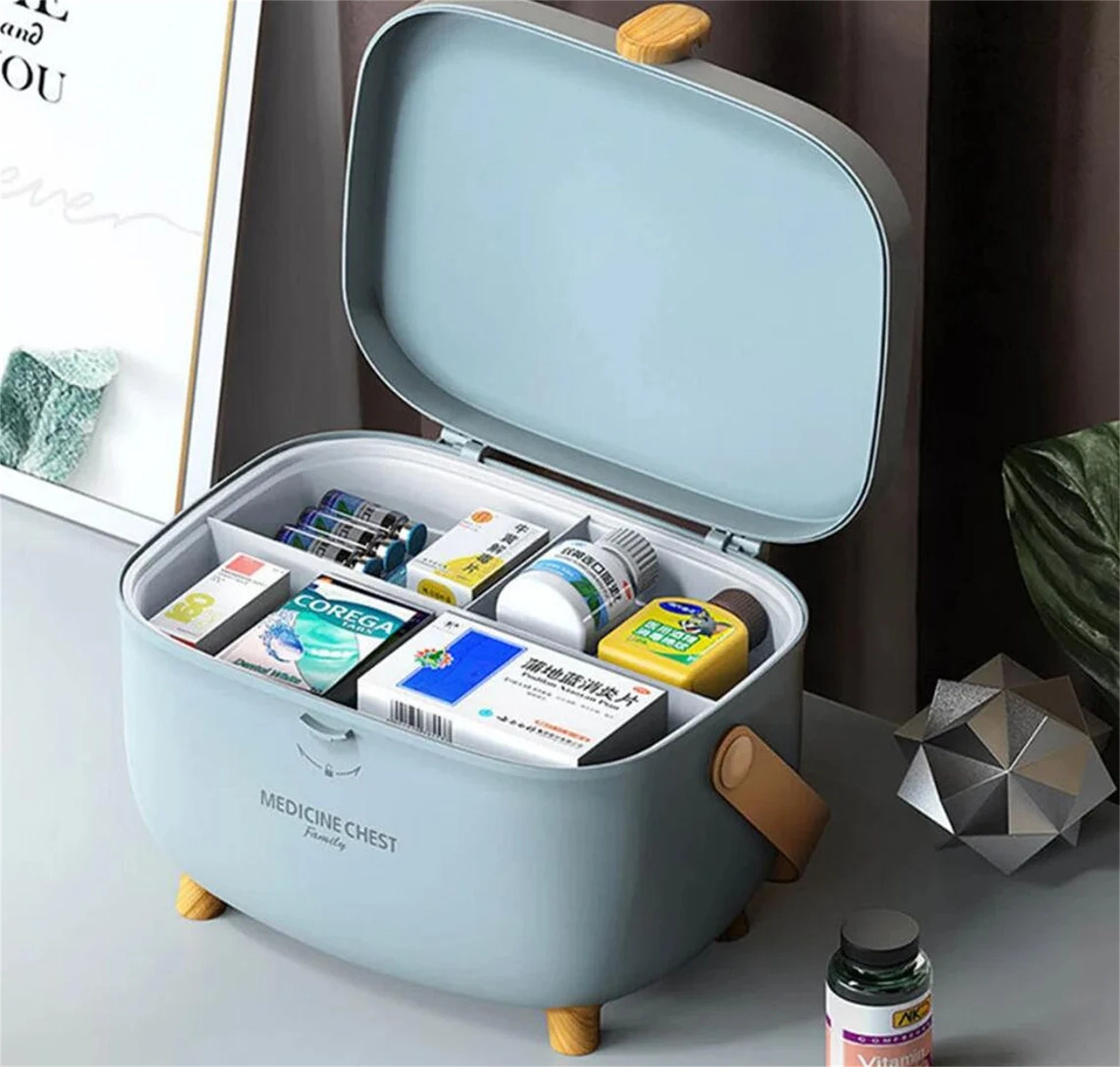 Oval Doublelayer Large Medicine Box Home Storage Medicine Etsy