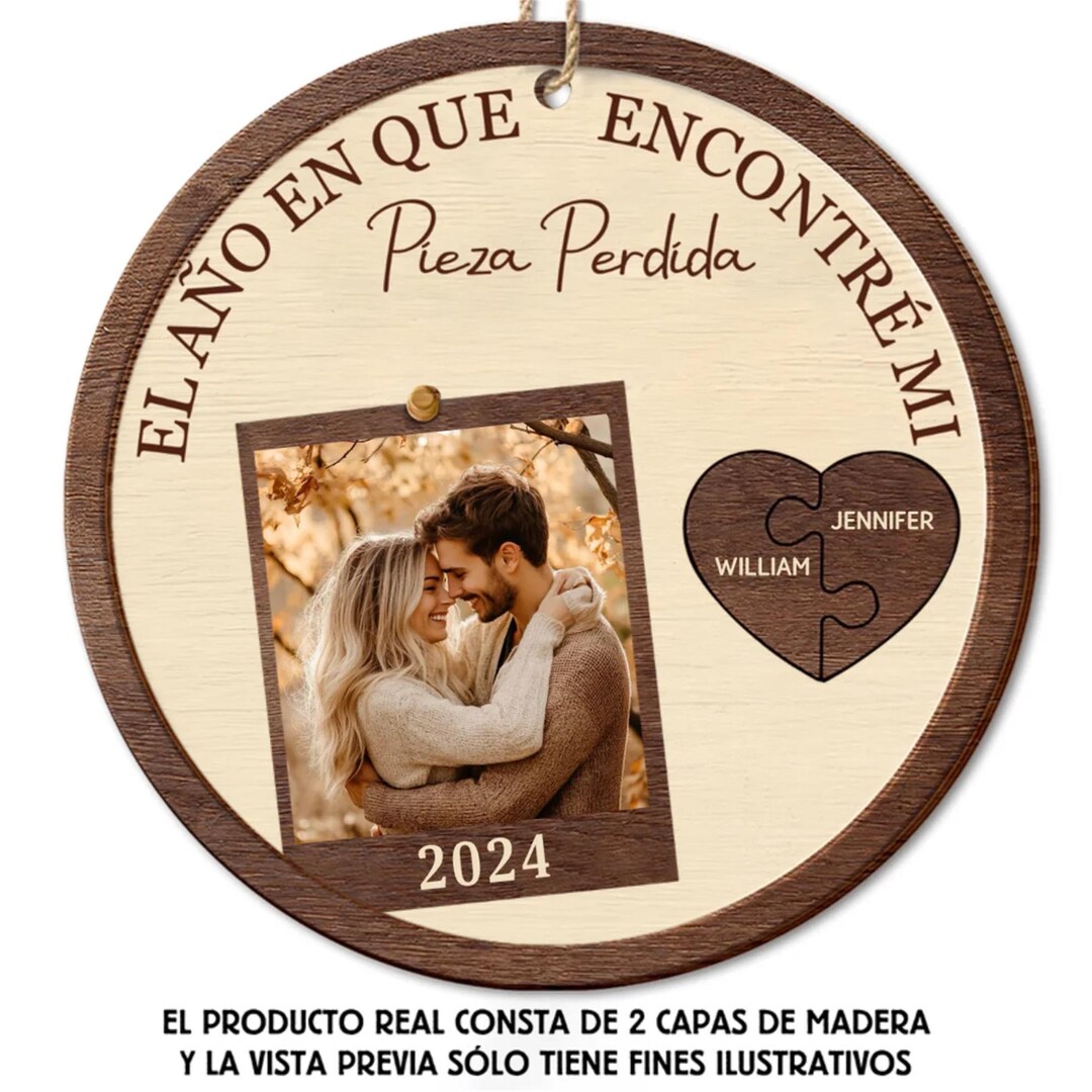 Noni Adorno Personalizado De Cristal De Corazón Para Parejas, Nobres