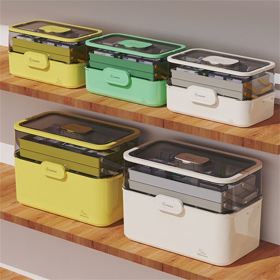 Three-layer Folding Medicine Box, Household Large-capacity Multi