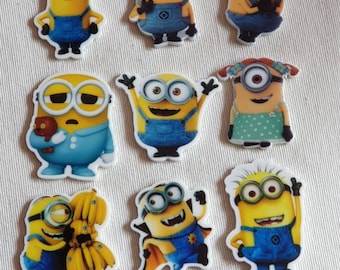12 MINIONS BIRTHDAY PARTY FAVORS PHOTO MAGNETS 