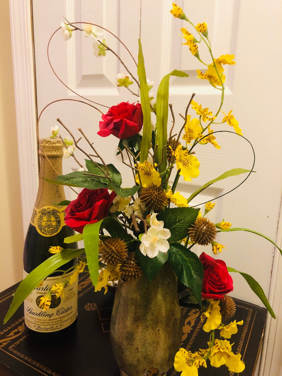 Real Touch Red Roses Orchids Natural Looking Flowers and Etsy