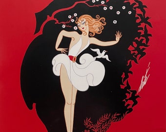 LA MERVEILLEUSE Chic Original Vintage ERTE Art Deco Print Fashion