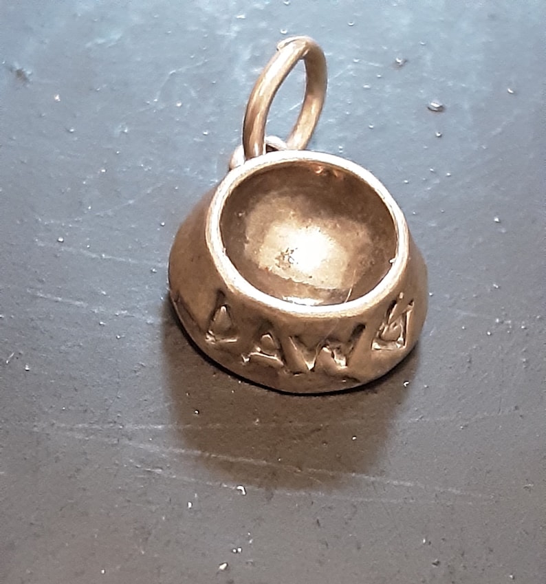 Sterling Silver 925 Dog Bowl Charm