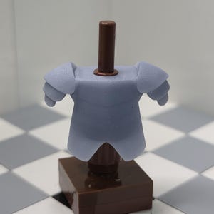 Knight Armor, pauldron and breastplate, castle, custom, 3d printed resin, Lego compatible, army building, MOC, accessory, made to order