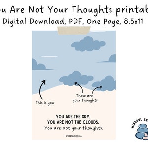 Mindfulness Printable | Digitaler Download | Psychische Gesundheit Printable | Self-Care Printable | Printable für Imposter Syndrom und Angst
