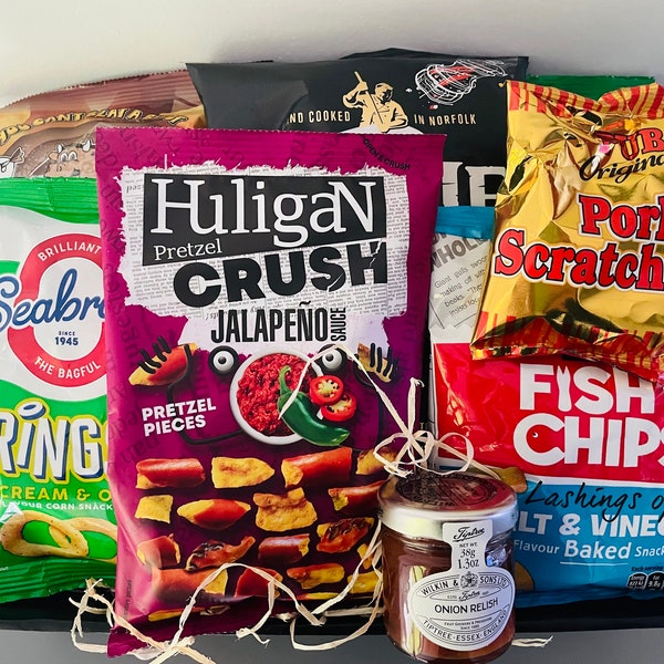 Savoury Snack Gift Hamper | Pub Snack Hamper Savoury Night in Hamper | Fathers Day | Birthday Snack Box