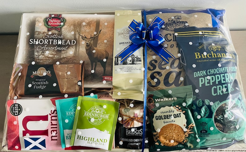 Luxury Scottish Food Gift Hamper | Shortbread, Fudge, Tea - Etsy