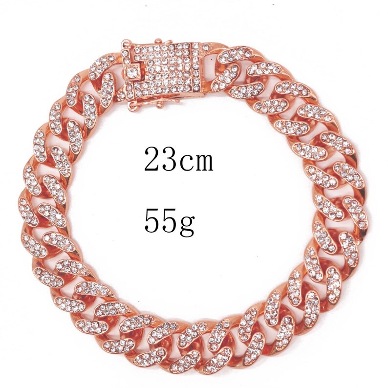 12mm Cuban Link Anklet 18k Gold Plated Icy Anklet Iced Out Etsy